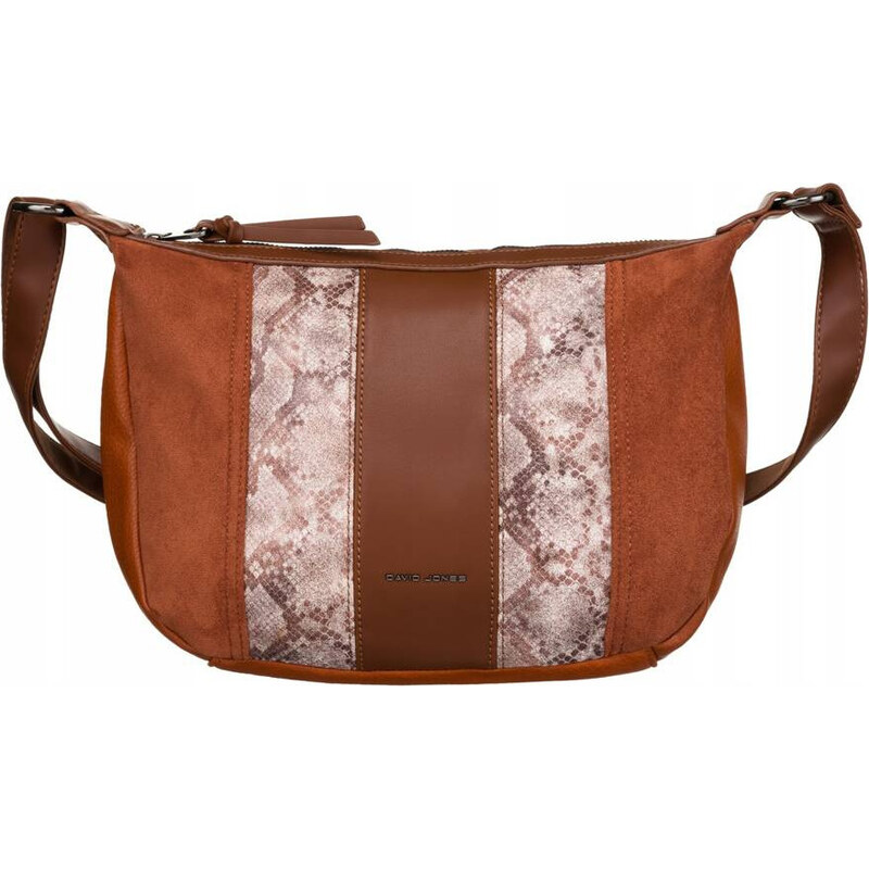 David Jones tmavohnedá vzorovaná crossbody kabelka 6885-1 52671877