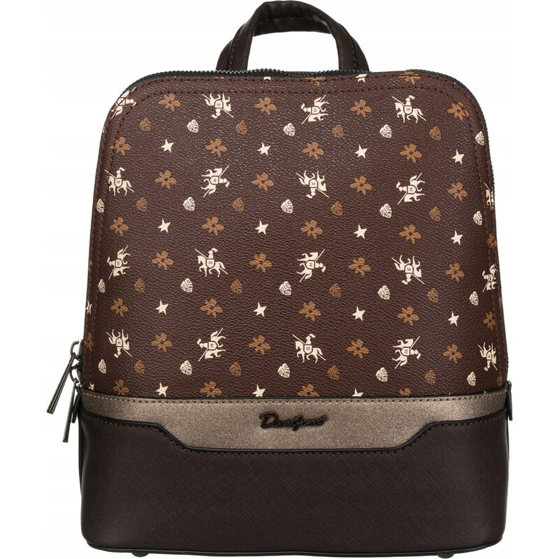 David Jones Tmavohnedý vzorovaný plecniak 6866-2 52671753