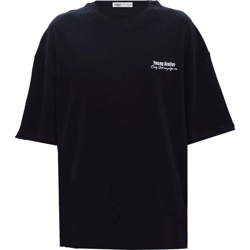 VAMOS CLO Tričko čierna / biela 60683865