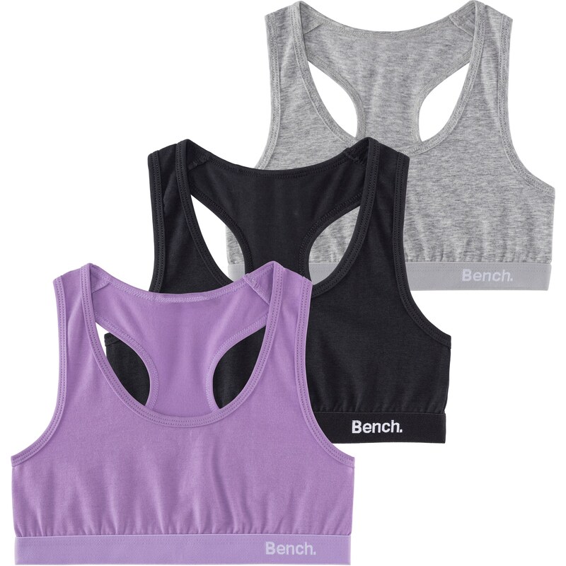 BENCH Podprsenka sivá / levanduľová / čierna 59791665