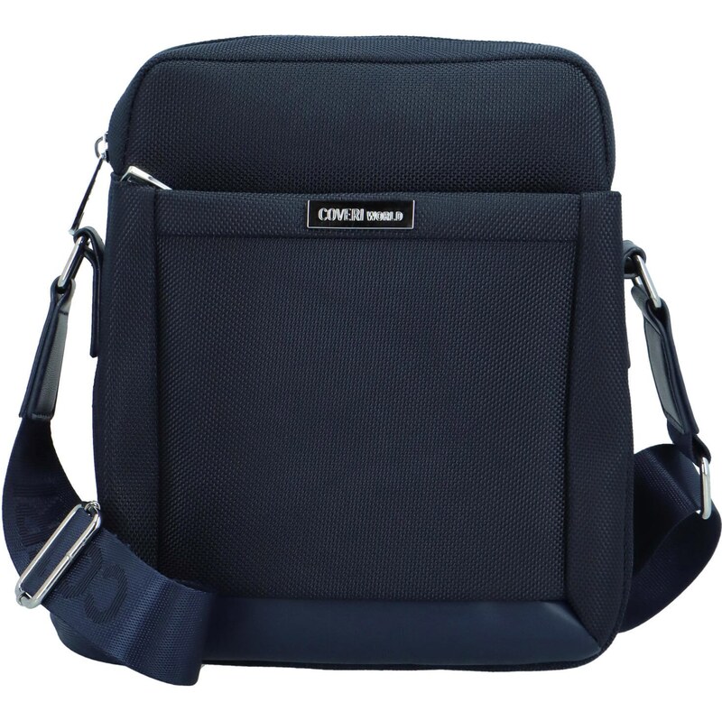 Trendy pánska textilná crossbody taška Coveri Attilio, modrá 67305141