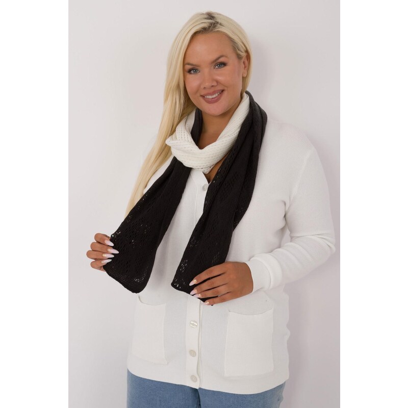 MladaModa Bavlnený sieťovaný dámsky šál model 60261 farba ecru 59774713