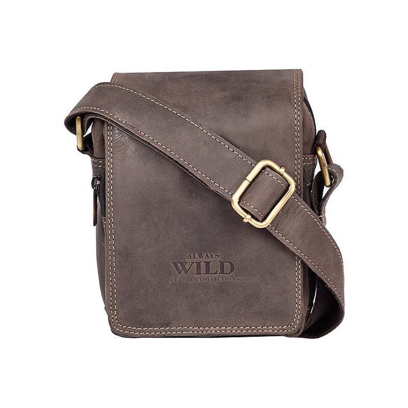 Pánska messenger taška z prírodnej nubukovej kože - Always Wild 58388977