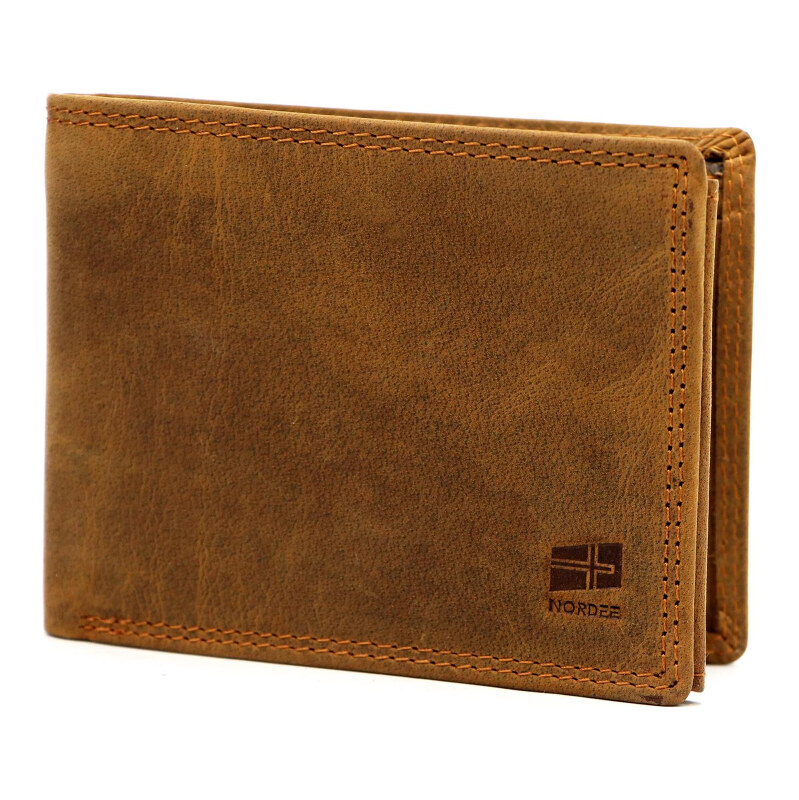 Pánska kožená peňaženka Nordee hnedá KZ55447 62179028