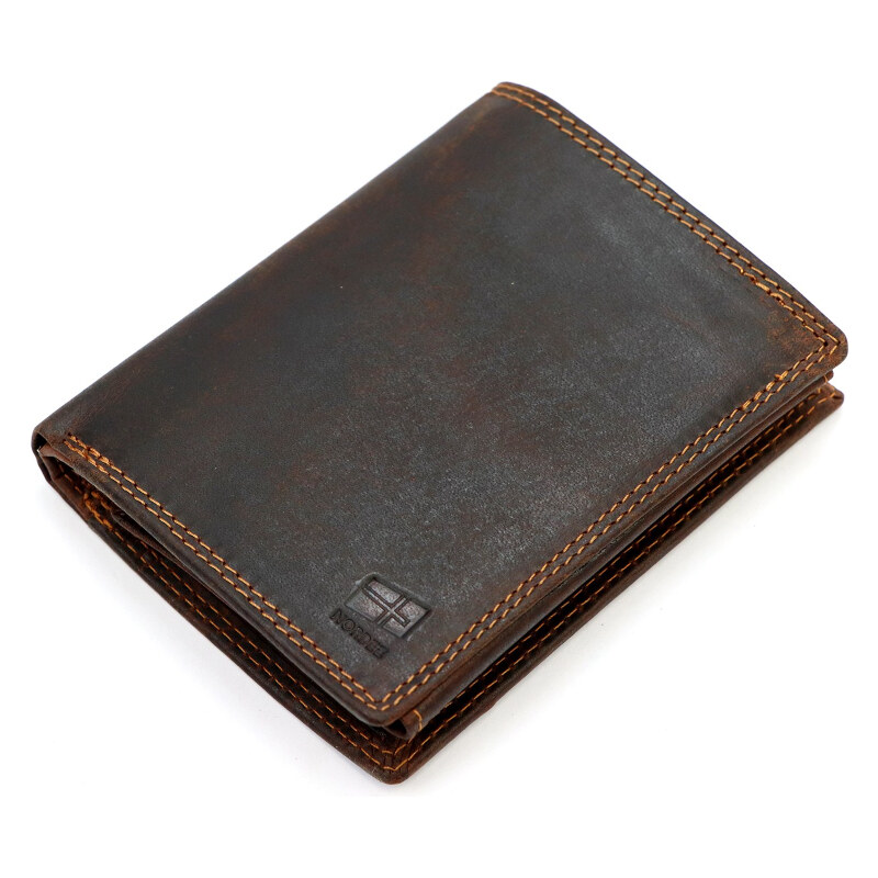 Nordee Kvalitná kožená pánska peňaženka hnedá (GPPN496) 62884919