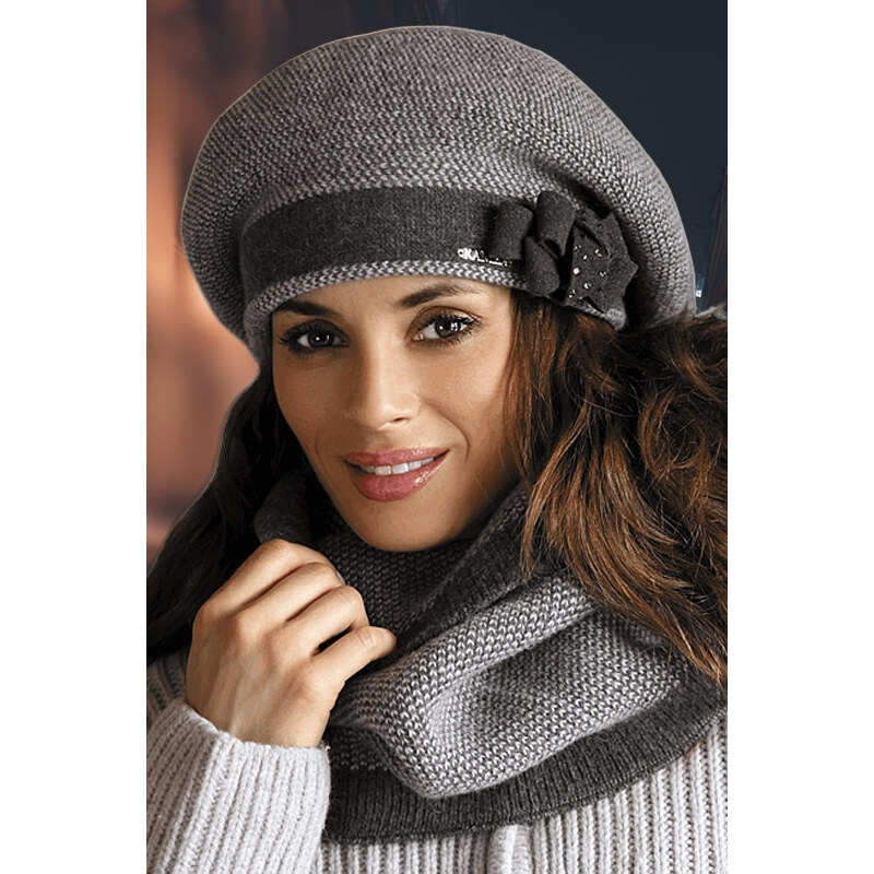 Kamea Grafitová elegantná dámska baretka Amparo, Farba grafitová (odt. 59788486