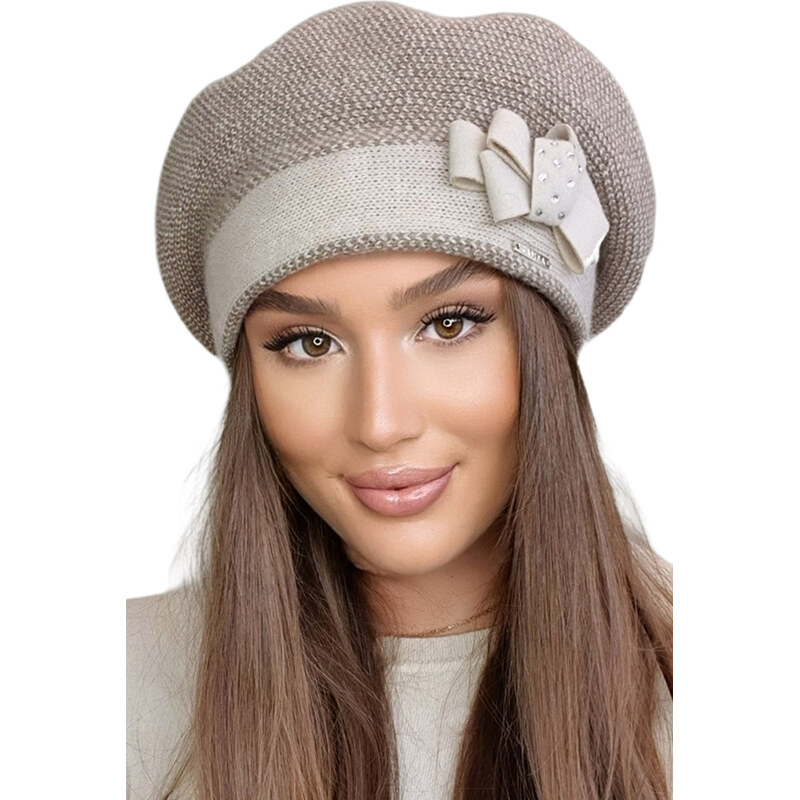 Kamea Béžová elegantná dámska baretka Amparo, Farba béžová 48437155