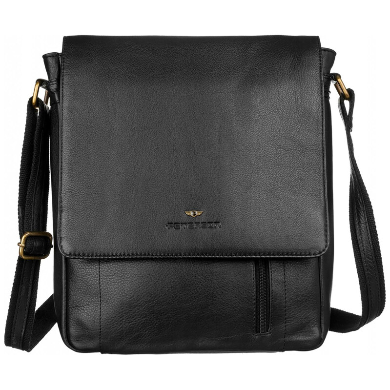 Peterson Veľká pánska kožená taška cez rameno čierna (KT193) 59793084