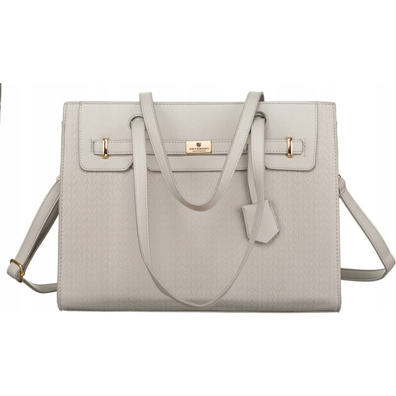 Peterson Sivá štýlová shopper kabelka PTN R-1907 52672608