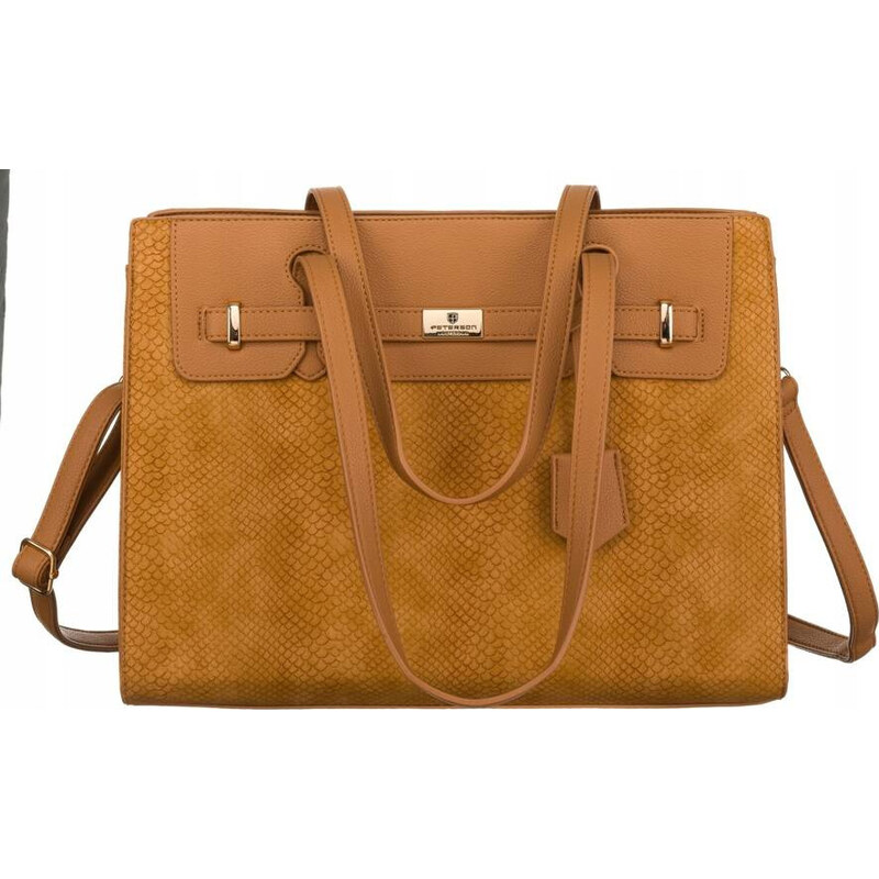 Peterson Svetlohnedá štýlová shopper kabelka PTN R-1907 52672656