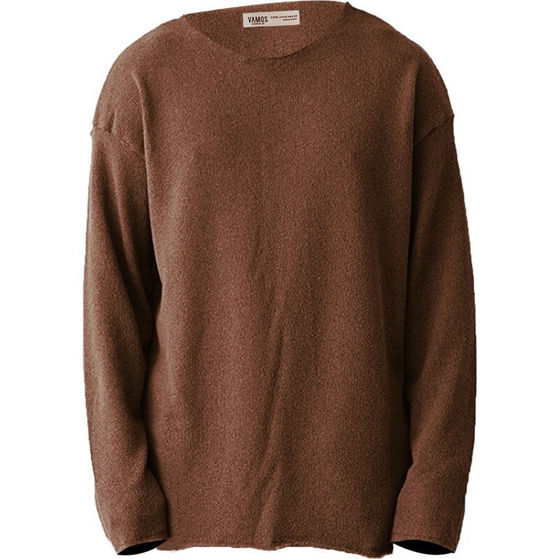 VAMOS CLO Sveter Cedar Hill hnedá 60683635