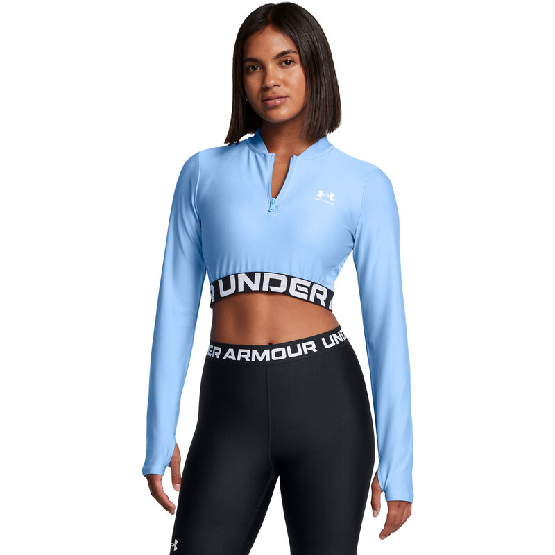 E-shop Womens T-shirt Under Armour HeatGear Rib 1/4 Zip LS