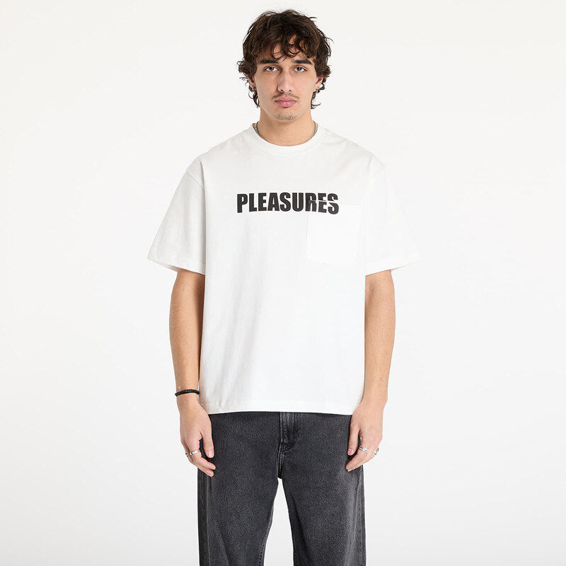 Tričko PLEASURES Impact Pocket Heavyweight Shirt White S 59807440
