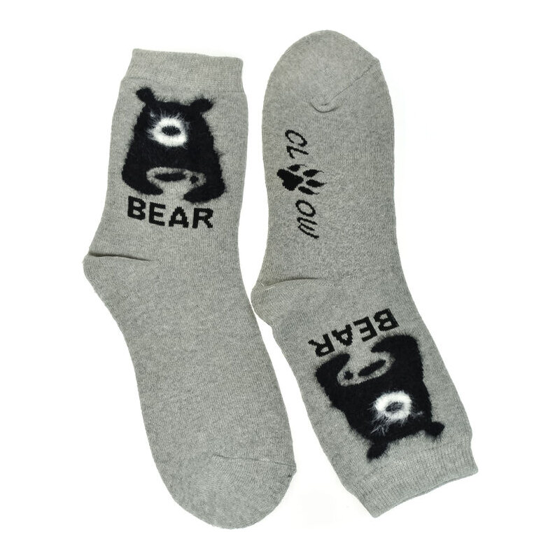 AURA.VIA UNI šedé bavlnené ponožky BearPaw 36-41 59808782