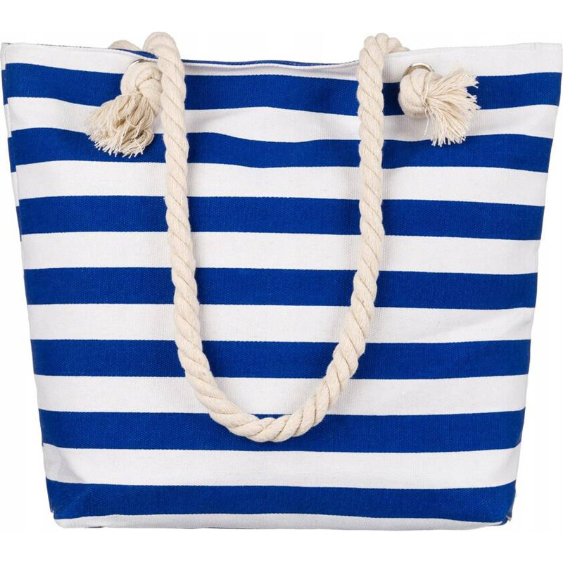 BASIC Rovicky Modro-biela pruhovaná plážová taška FB01-STRAPS 52673178