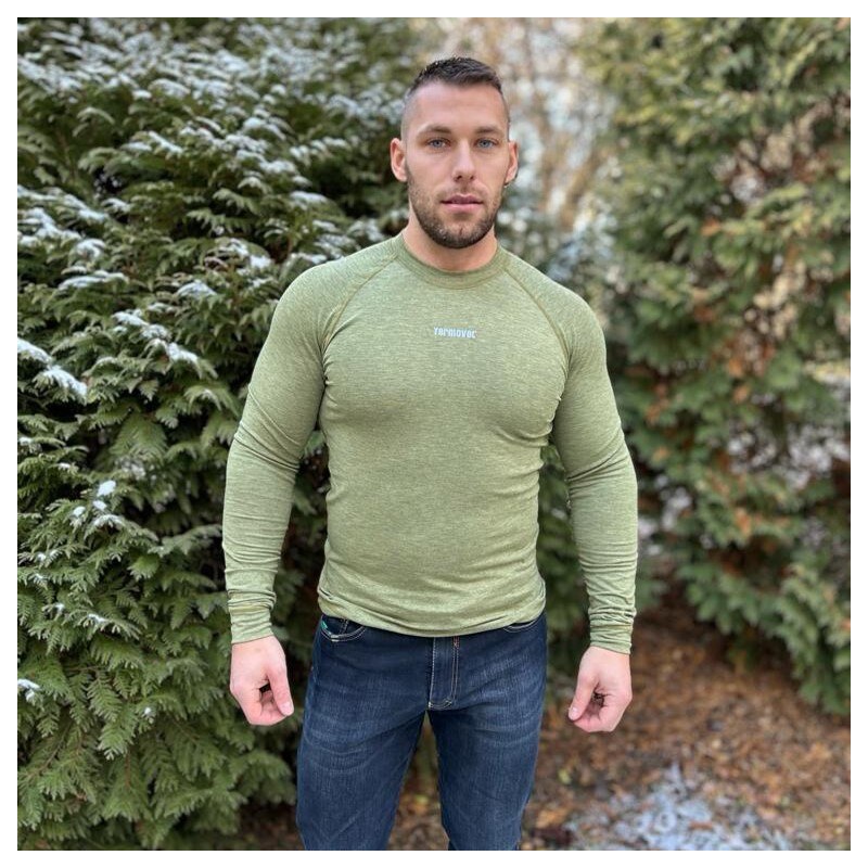 TERMOVEL Pánske melírované termo tričko 65150979