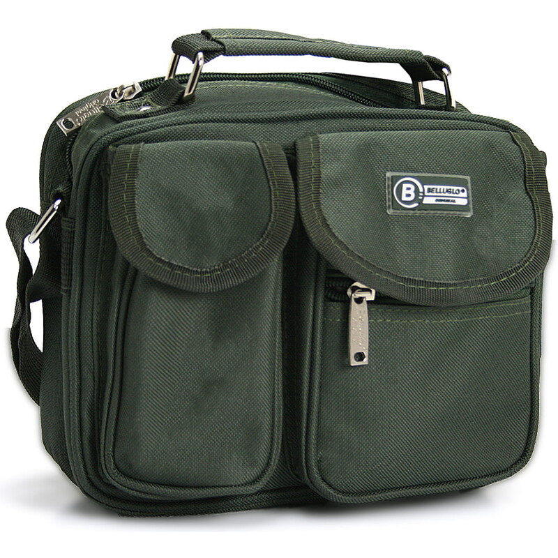 Pánska látková pracovná taška Bellugio Renggo, khaki 64831946