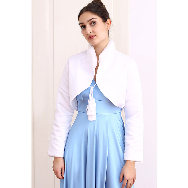 Glara Hrejivé saténové bolerko 59815895