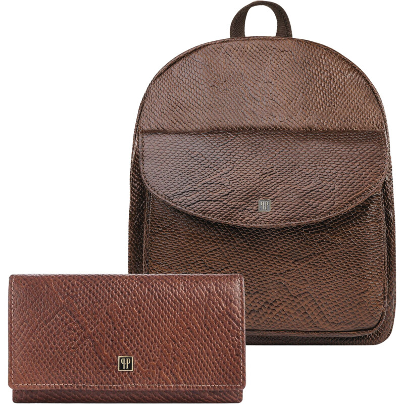 Paolo Peruzzi Dámska darčeková sada, kožená peňaženka a dámsky mestský 59815912