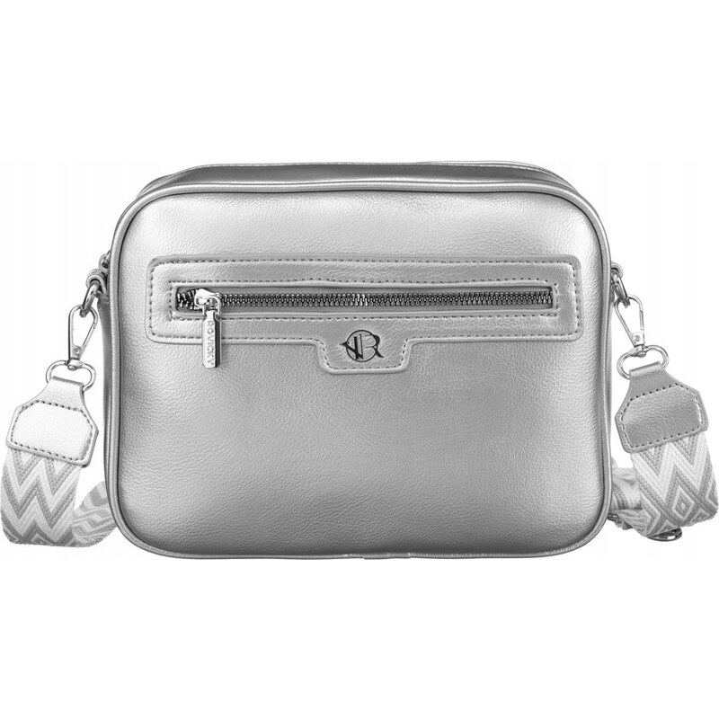 Rovicky strieborná crossbody kabelka s odnímateľným vreckom R-KP-05 52672198