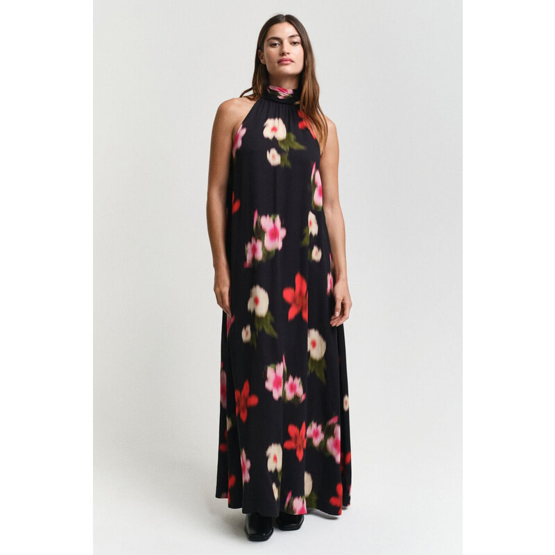 Šaty gant floral print halterneck dress black 59828936