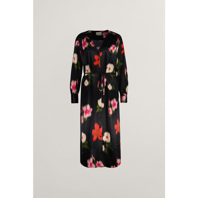 Šaty gant relaxed floral print shirt dress black 59828938
