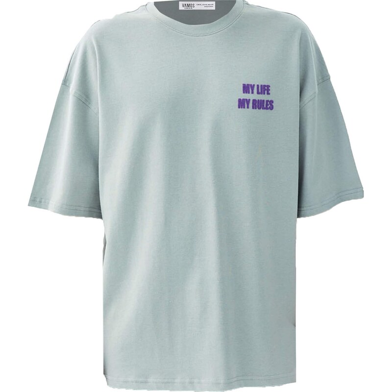 VAMOS CLO Tričko sivá / fialová 60683412