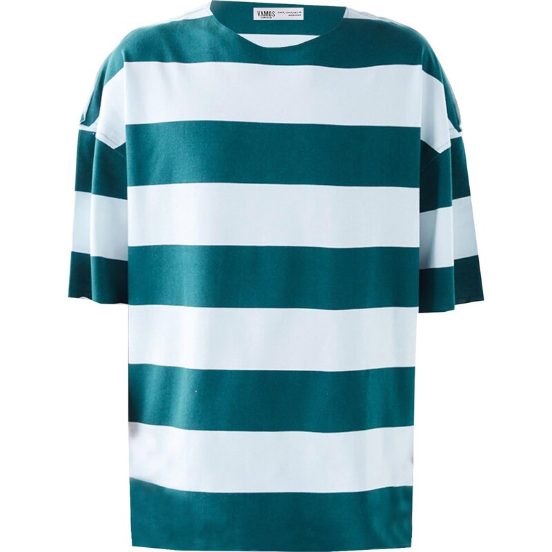 VAMOS CLO Tričko tmavozelená / biela 60683629