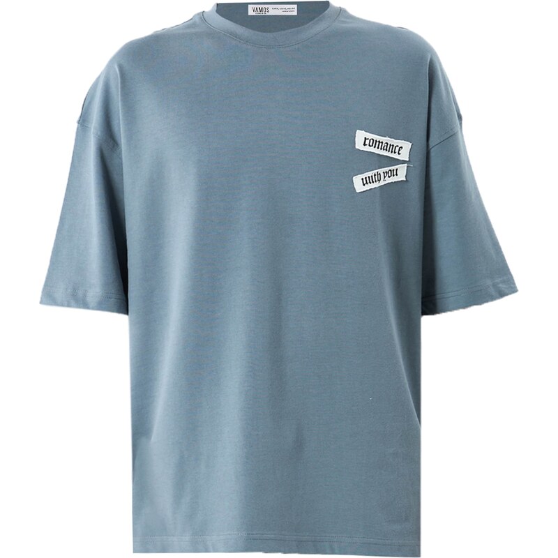 VAMOS CLO Tričko modrá / zmiešané farby / biela 60683814