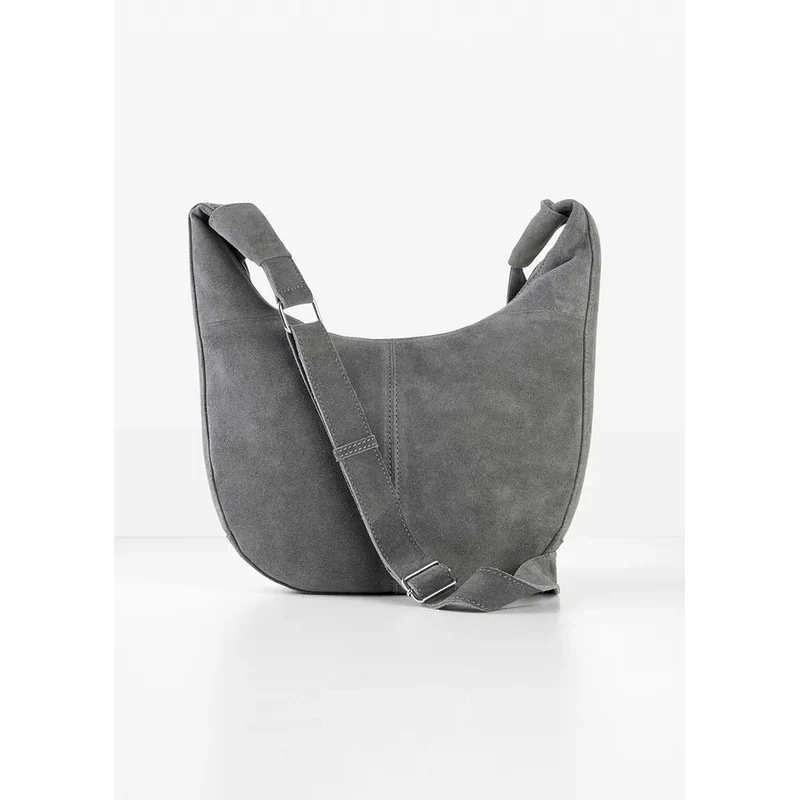 bonprix Kožená kabelka, farba šedá 59823649