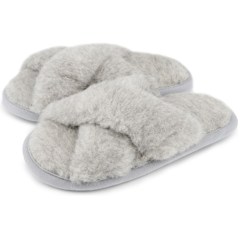 Vlnka Vlnené papuče Pamela šedá veľkosti obuvi - dospelí 36-37 65061857