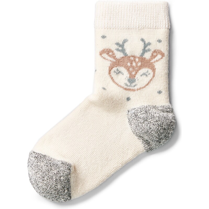 Vlnka Detské ponožky s ovčou vlnou so sobom prírodná 59830122