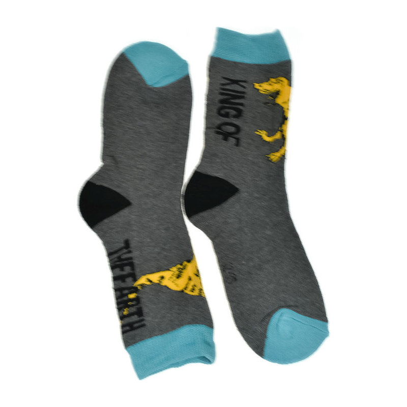 AURA.VIA Detské bavlnené tmavosivé ponožky King of Earth 24-35 59829659