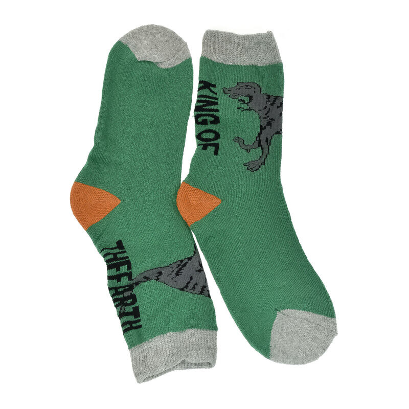 AURA.VIA Detské bavlnené zelené ponožky King of Earth 24-35 59829660