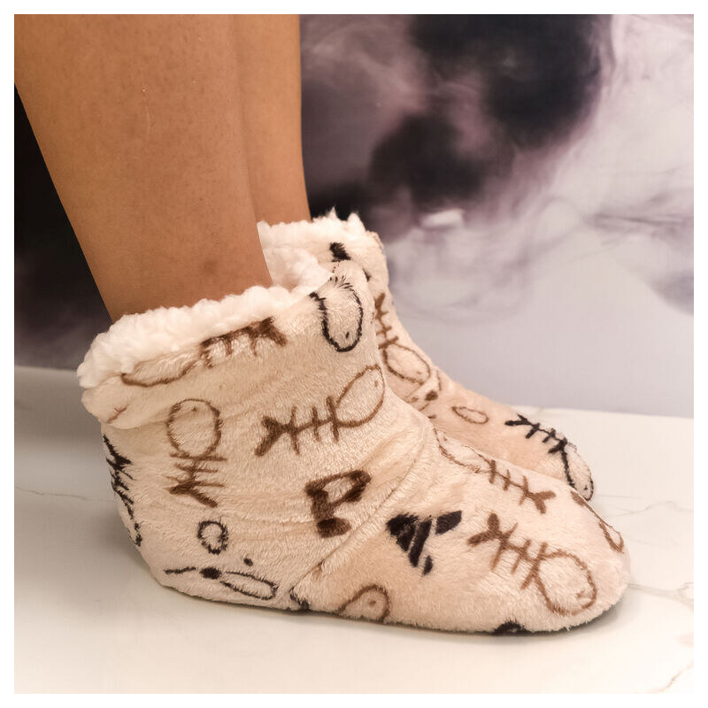 AURA.VIA Detské béžové plyšové ponožky Teddy Dreams 28-35 59829651