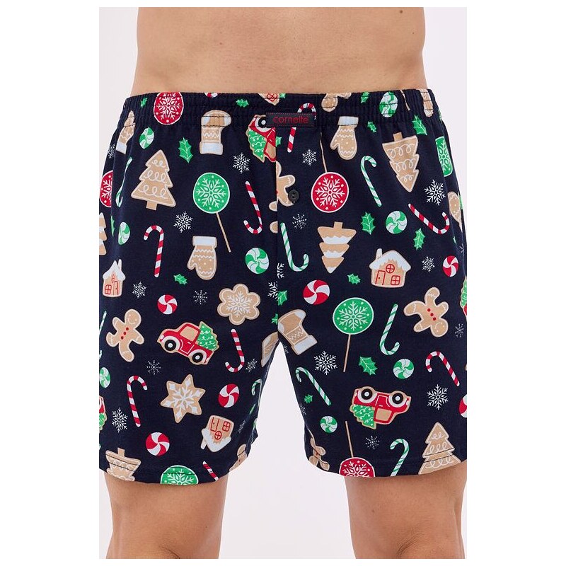 Cornette Vianočné trenírky s perníčkom Comfort 167 čierné 59845216