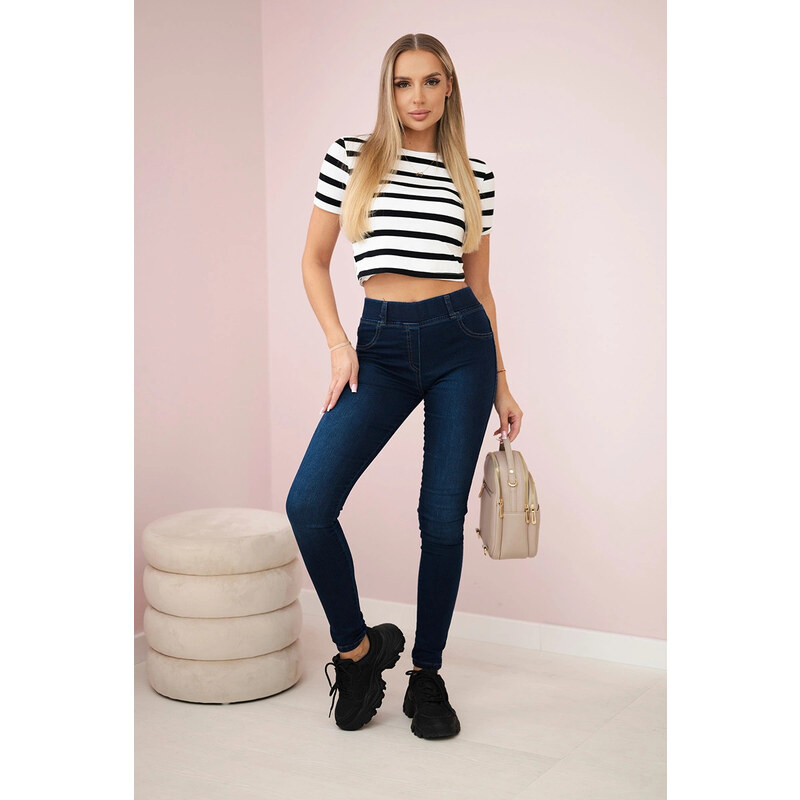 K-Fashion Tmavé džínsové nohavice 61297326