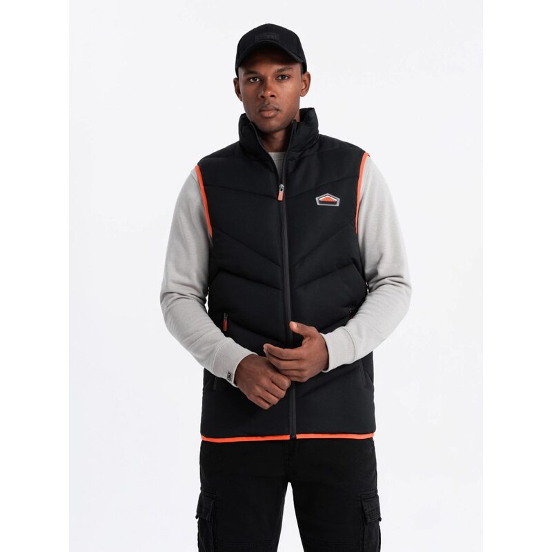 Ombre Clothing Trendy čierna prešívaná vesta V4 JAVJ-0210 59845041