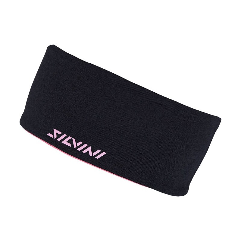 Unisex dvojvrstvová čelenka Silvini Trebbia ružová/čierna 59979864