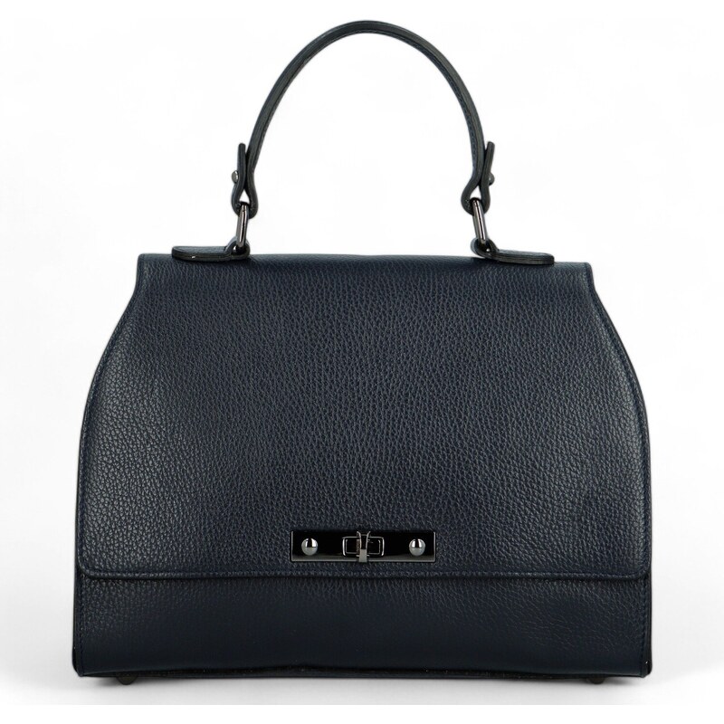 Delami Vera Pelle Dámska kožená kabelka do ruky tmavomodrá - Delami 60258563