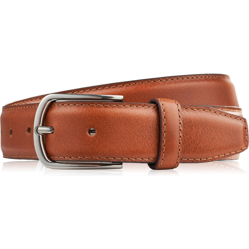 Paolo Peruzzi Pánsky kožený opasok s klasickou striebornou prackou 115 60121720