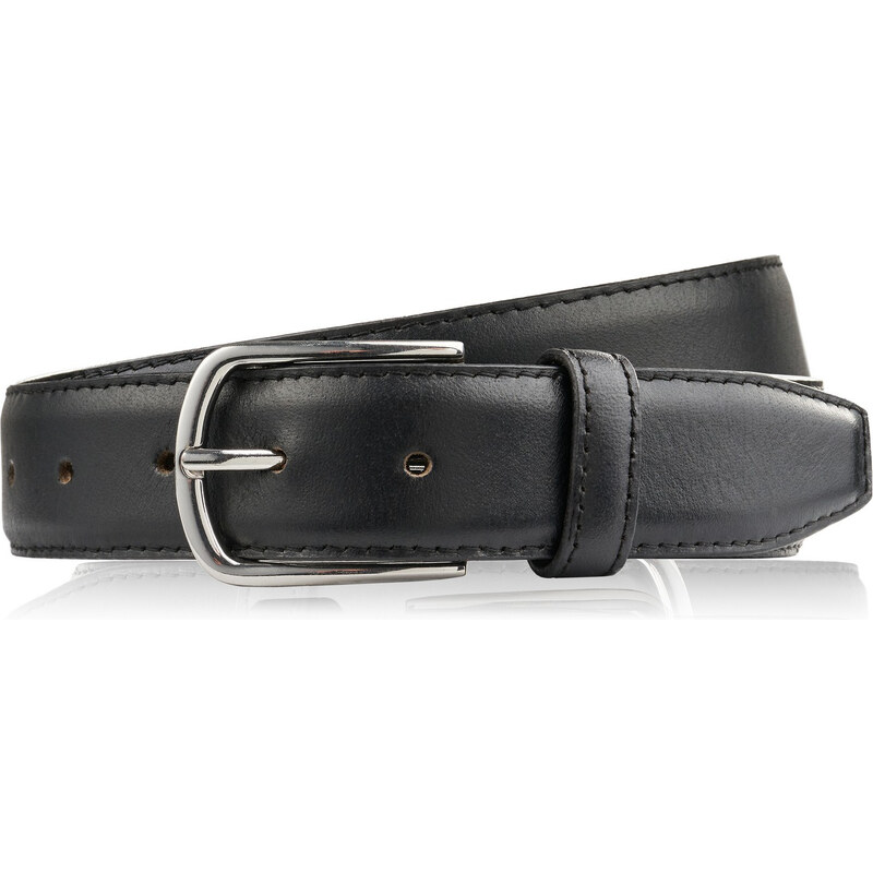 Paolo Peruzzi Pánsky kožený opasok s klasickou striebornou prackou 110 60121724