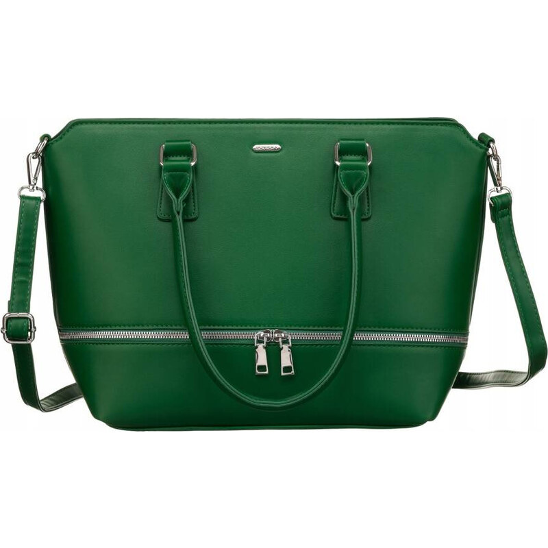 Rovicky zelená priestranná shopper kabelka R-072-04 52671020