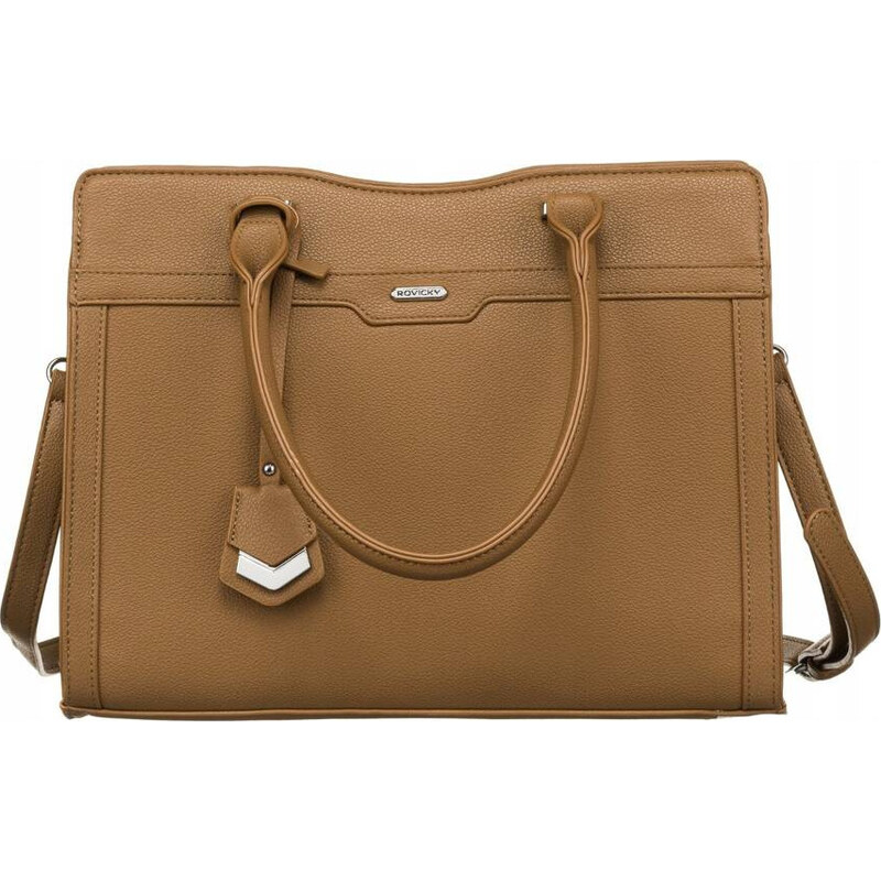 Rovicky svetlohnedá elegantná shopper kabelka R-072-02 55325436