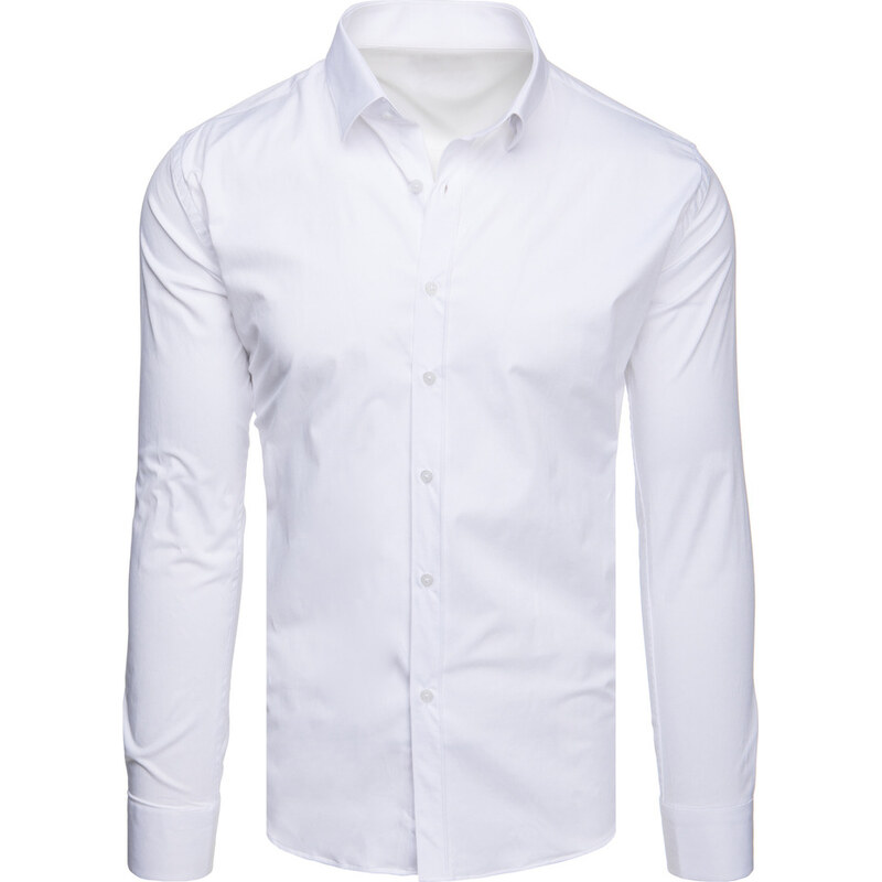 BASIC Elegantná biela pánska košeľa DX2617 60122091