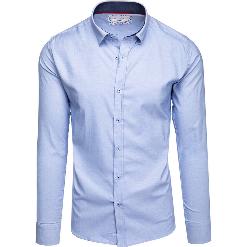 BASIC Pánska svetlomodrá klasická košeľa DX2613 60122084