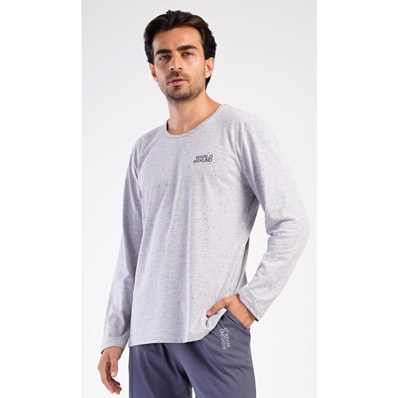 Vienetta MAN Pánske pyžamo dlhé World around 60271035