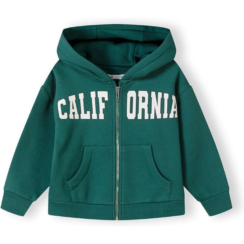 MINOTI Tepláková bunda zelená / biela 60134044