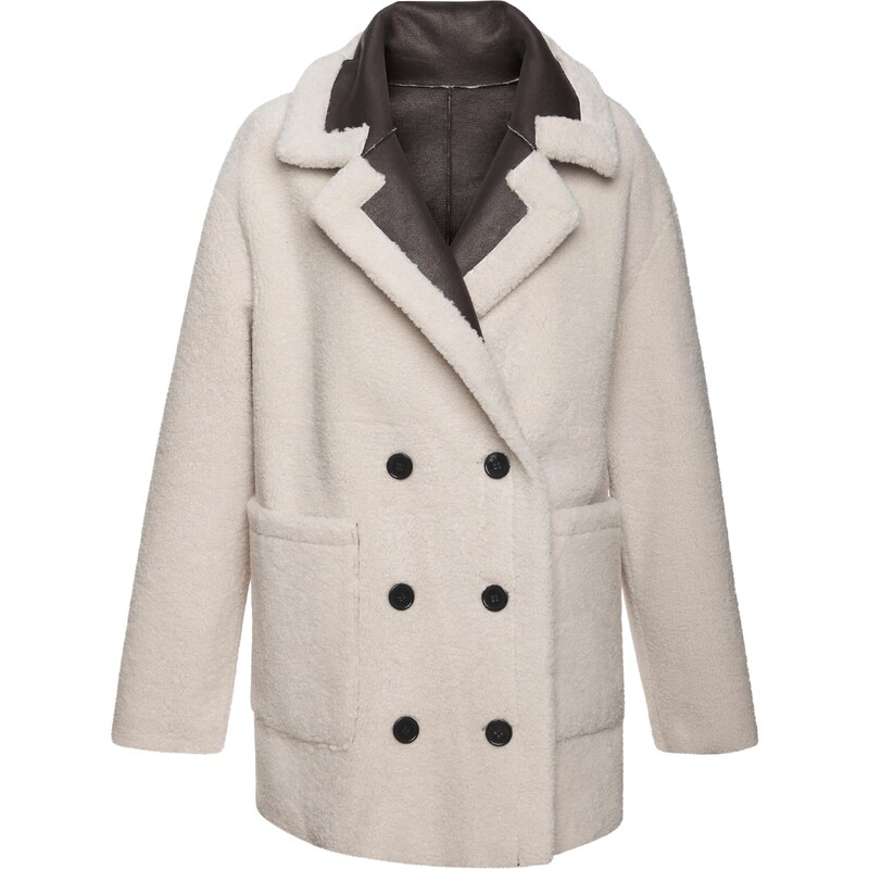 LASCANA Zimný kabát béžová / hnedá 60134126