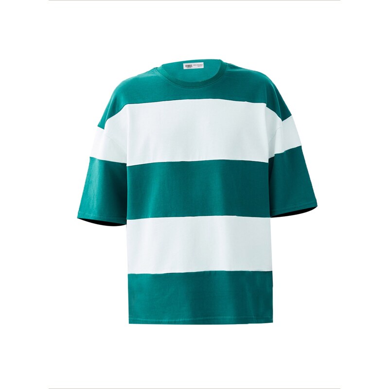 VAMOS CLO Tričko zelená / čierna / biela 60683496